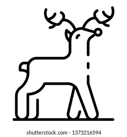 Wild deer icon. Outline wild deer vector icon for web design isolated on white background