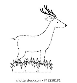 wild deer isolated icon