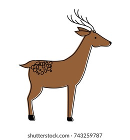 wild deer isolated icon