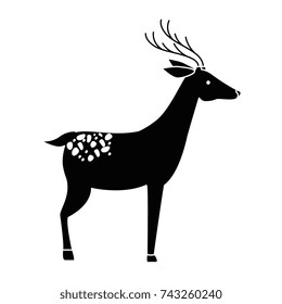 wild deer isolated icon