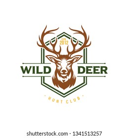 Wild Deer Vintage Logo Template