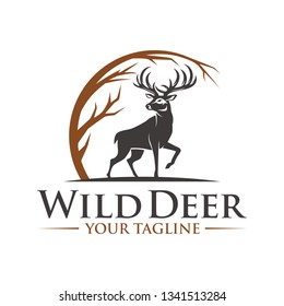 Wild Deer Vintage Logo Template