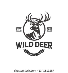 Wild Deer Vintage Logo Template