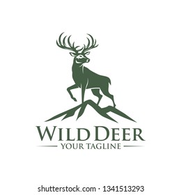 Wild Deer Vintage Logo Template