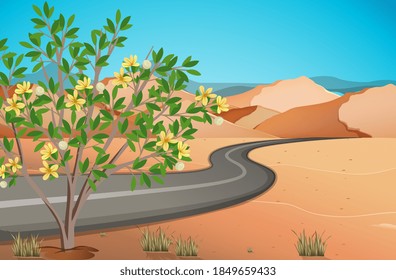 Wilde Wüstenlandschaft am Tag - Szenebildbild