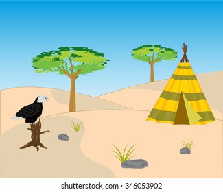 Wild deserted terrain