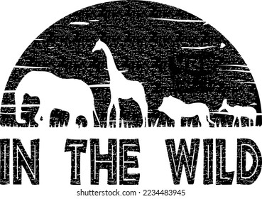 In The Wild Design Layout Clipart - (Editable file) Vector Illustration