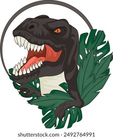 Wild dinosaur t rex vector logo