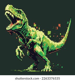 WILD DINOSAURS HUNTER PIXEL ART