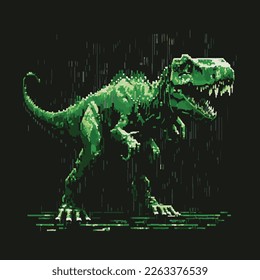 DINOSAURIOS SALVOS HUNTER PIXEL ART