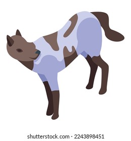 Wild dog animal icon isometric vector. African mammal. Wildlife nature