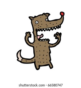desenho animado de cachorro selvagem