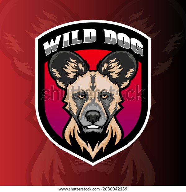 Wild dog mascot logo for your\
design needs such as logo club, team, comunity, esport, banners,\
flyers, invitations, blogs, applications, websites\
etc.