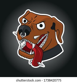 Wild dog mascot vector character