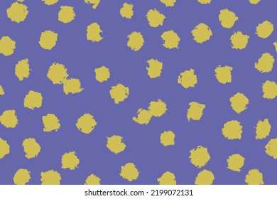 Wild dot pattern. Fluffy dots. Conditional wild cat. Association with a leopard. Bright speckled pattern. Stamped print