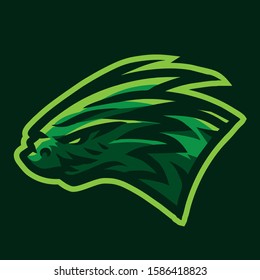 Wild dragon e sports logo mascot gaming template