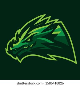 Wild dragon e sports logo mascot gaming template