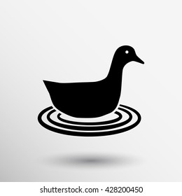 wild Duck Vector illustration icon sign.