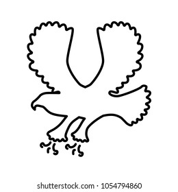 wild eagle icon, bird silhouette vector sign