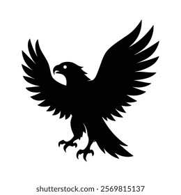 Wild eagle silhouette vector clip art design