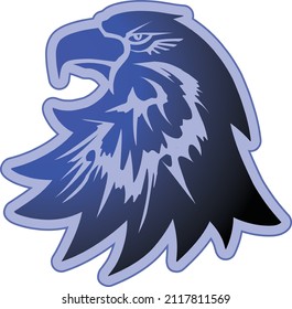 wild eagle symbol with blue color