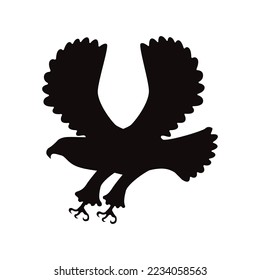 Wild eagle vector icon. Bird silhouette flat sign design. Eagle symbol pictogram