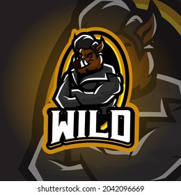 Wild Esport logo. Suitable for team logo or esport logo and mascot logo, or tshirt design.
