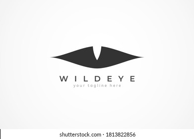 wild eye logo, animal eye design logo template, vector illustration