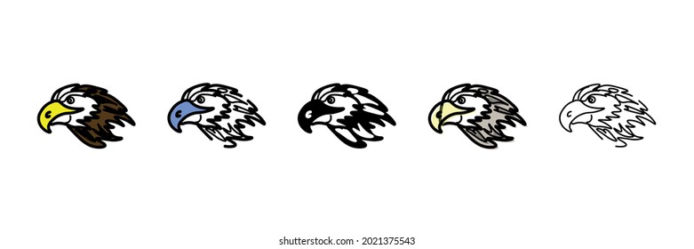 wild falcon vector type icon