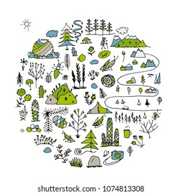 Wild field, nature background for your design