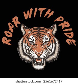 Wild and Fierce: Tiger Logo for Trendy T-Shirts