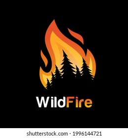Wild-Feuer-Logo, Vektorgrafik