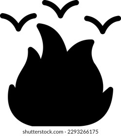 wild fire  Vector illustration on a transparent background. Premium quality symmbols. Glyphs vector icons for concept and graphic design.