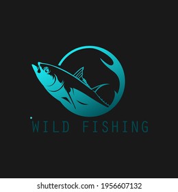 Design-Vektorgrafik von Wild Fishing-Logos