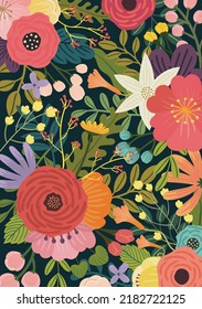 Wild Flower Floral Background Illustration