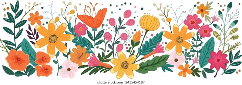 A wild flower floral flowers abstract pattern background design