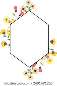 wild flower frames, for decorating invitations, greeting cards, other designs