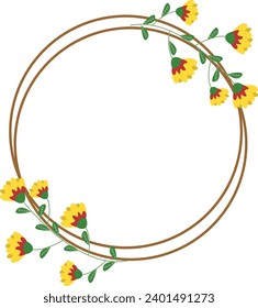 wild flower frames, for decorating invitations, greeting cards, other designs