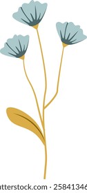 Wild Flower Handdrawn Vector Illustration