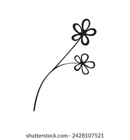 Wildblume auf weißem Hintergrund