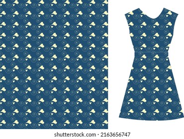 wild flower seamless pattern design, floral pattern outline with mockup 