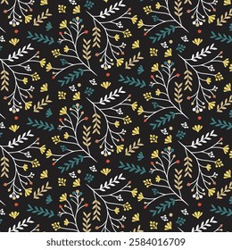 wild flower seamless pattern for fabric wallpaper and textile print on demand design