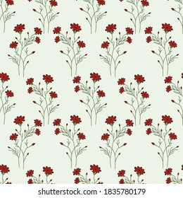 Wild flower seamless pattern.Great for textile,fabric,scrapbooking,wrapping paper,ceramic motifs.flower background.