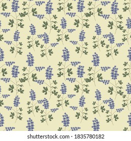 Flor silvestre sin soldadura. Ideal para textiles, tela, raspado, papel envolvente, motivos cerámicos.fondo floral.