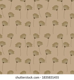 Wild flower seamless pattern.Great for textile,fabric,scrapbooking,wrapping paper,ceramic motifs.Vintage style background floral.Autumn pattern.