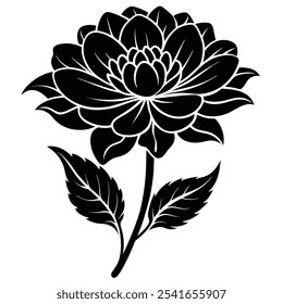 Vetor de silhueta de flor selvagem - Perfeito para ilustrações e desenhos botânicos