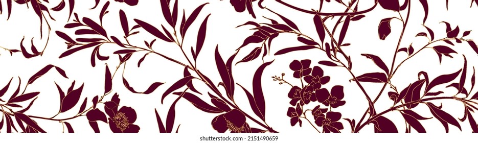 Wild flower sketch, vector floral herb. Wedding invitation frame set, flowers, leaves, watercolor minimal vector. Sketched wreath, floral, herbs garland. Handdrawn Vector Watercolour style