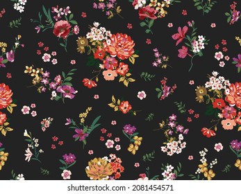 Wild flowers design pattern floral seamless work
