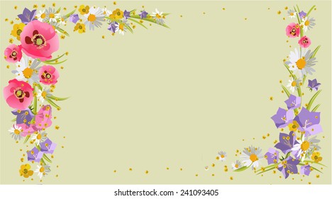 wild flowers for design, vector