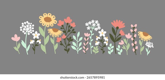   flores selvagens de diferentes tamanhos obras de arte para tatuagem, tecidos, lembranças, embalagem, bordado, cartões de felicitações e scrapbooking